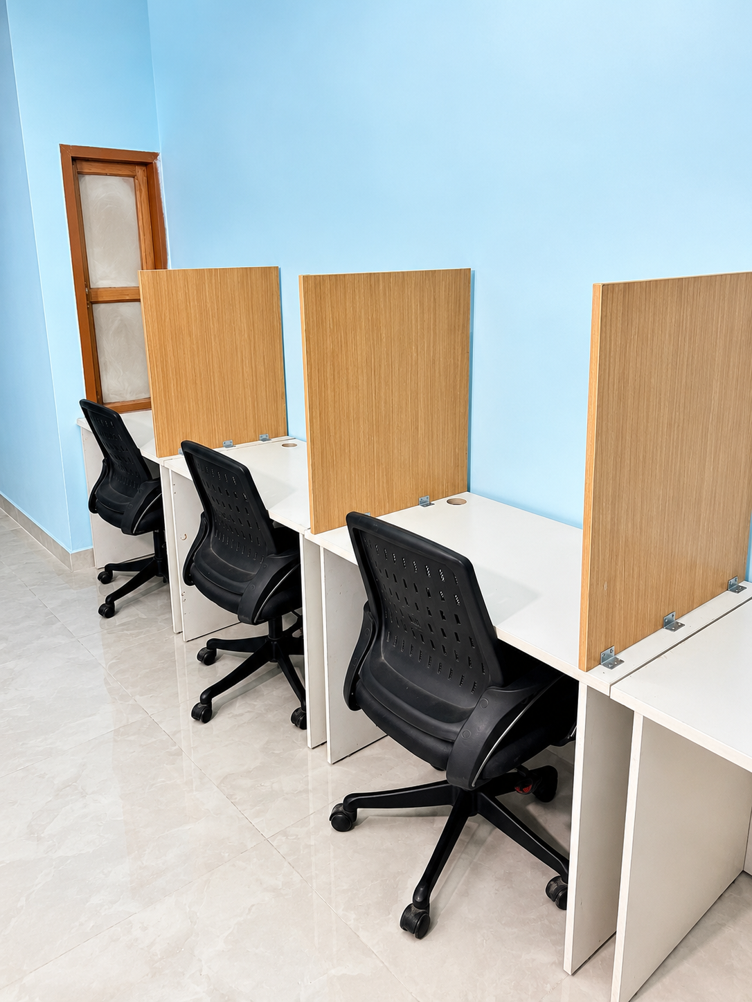 Individual study cubicles
