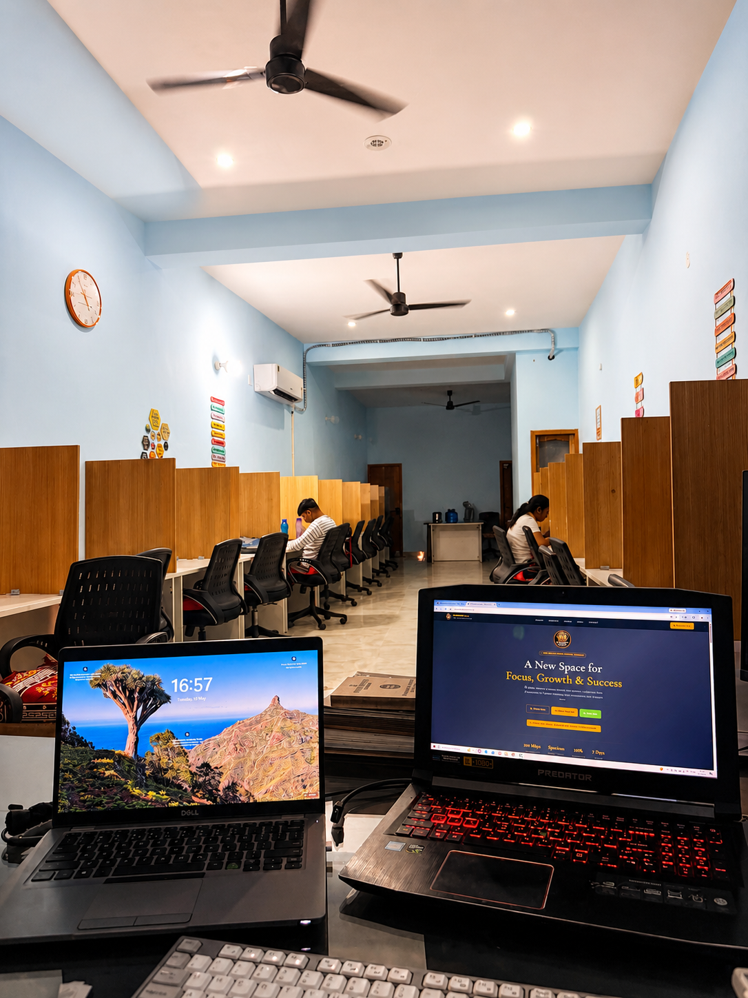 Study desks and seating